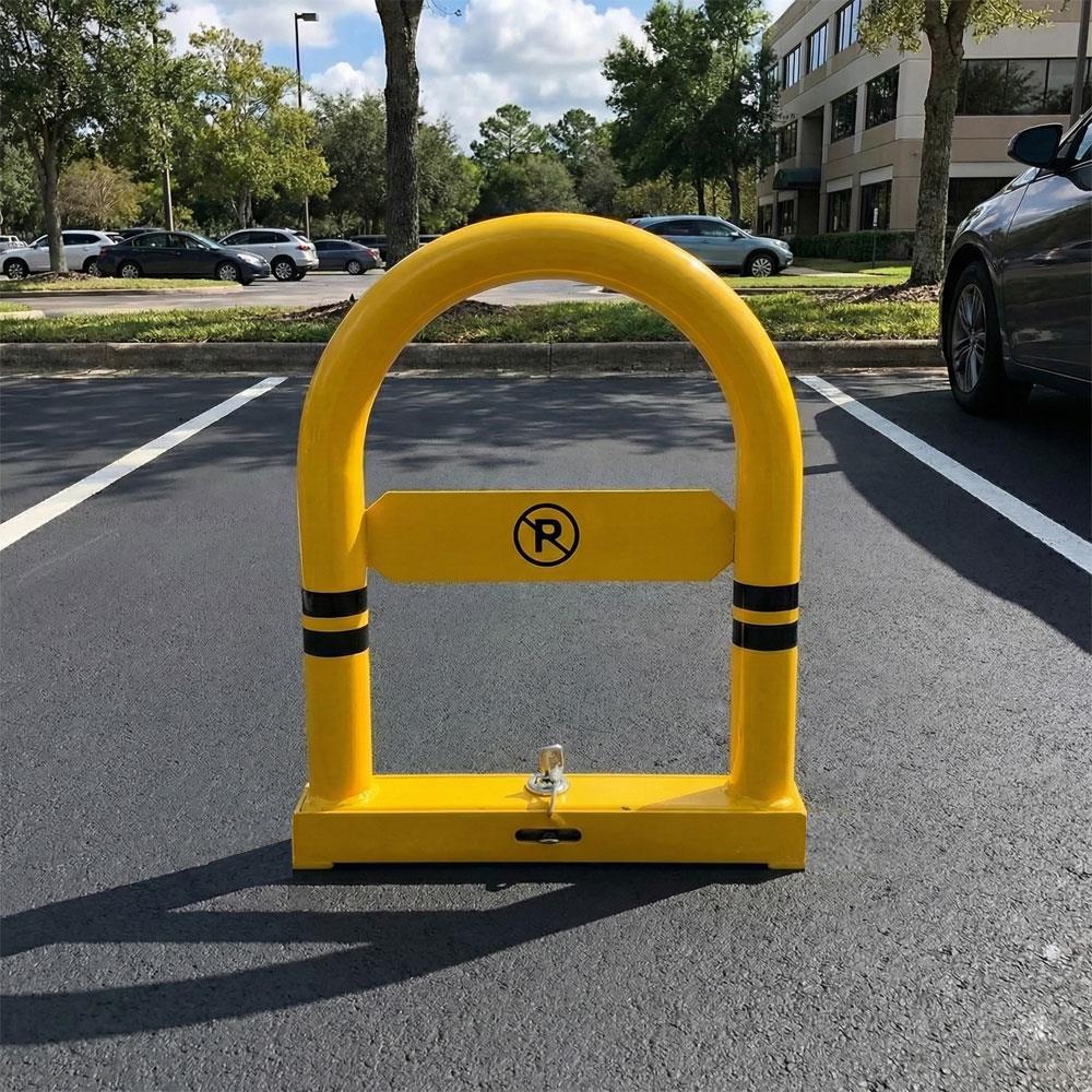 Kilitli Otopark Direği 50 cm | Yatar U Tip Park Bariyeri