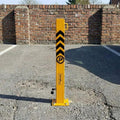 Sarı Kilitli Otopark Direği 60 cm | Katlanabilir Tip Park Bariyeri