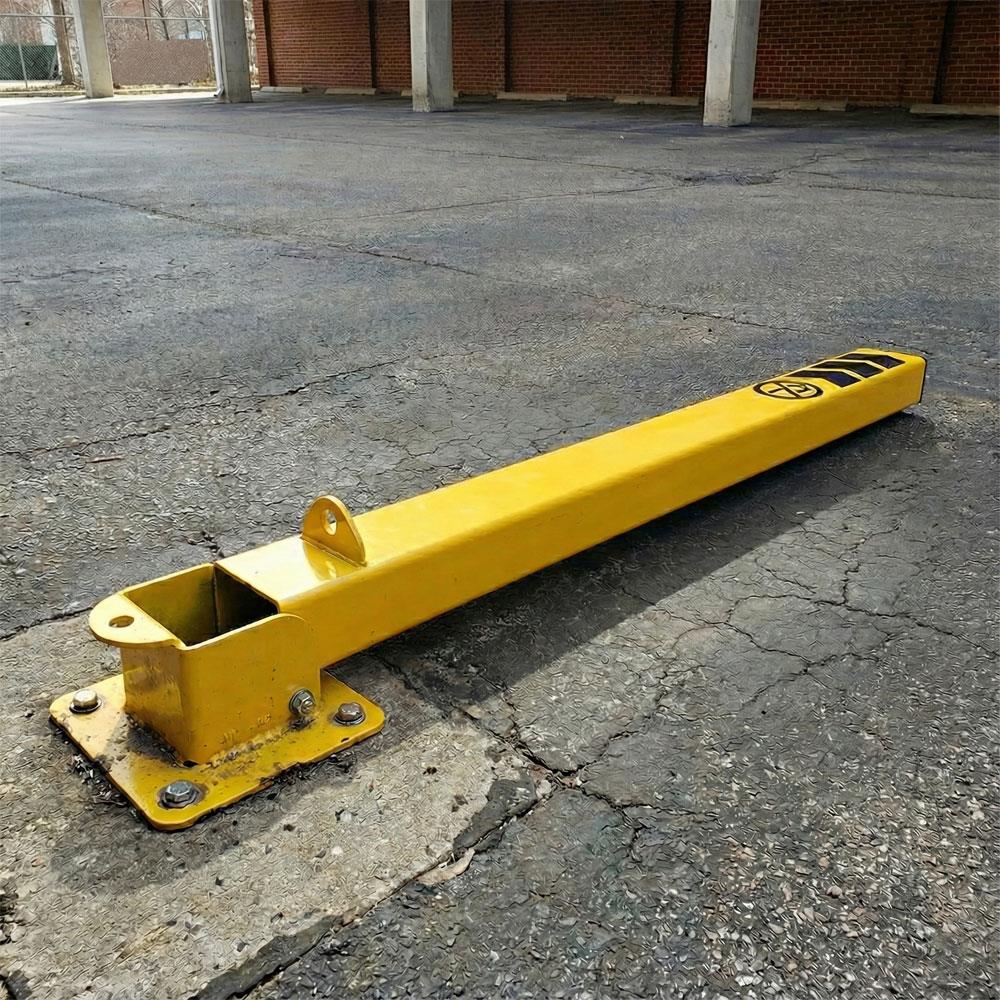 Sarı Kilitli Otopark Direği 60 cm Yatar Tip Park Bariyeri
