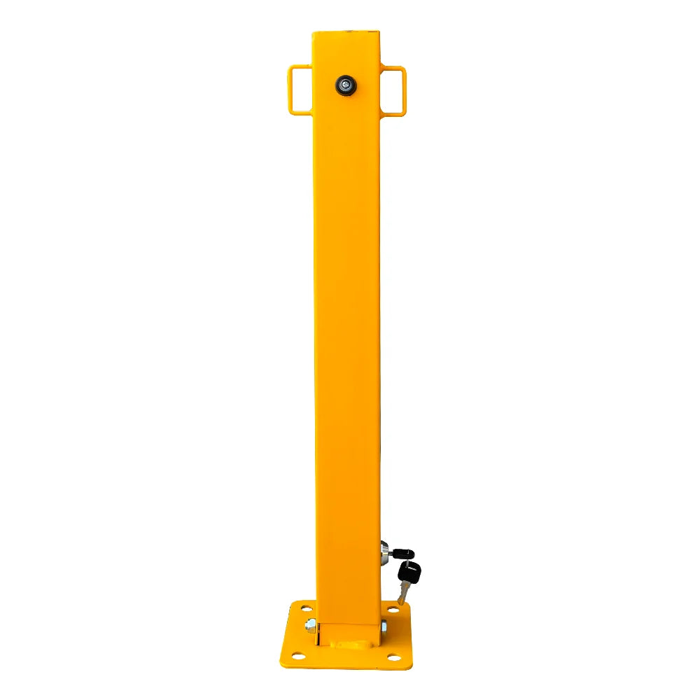 Sarı Kilitli Otopark Direği 60 cm | Katlanabilir Tip Park Bariyeri