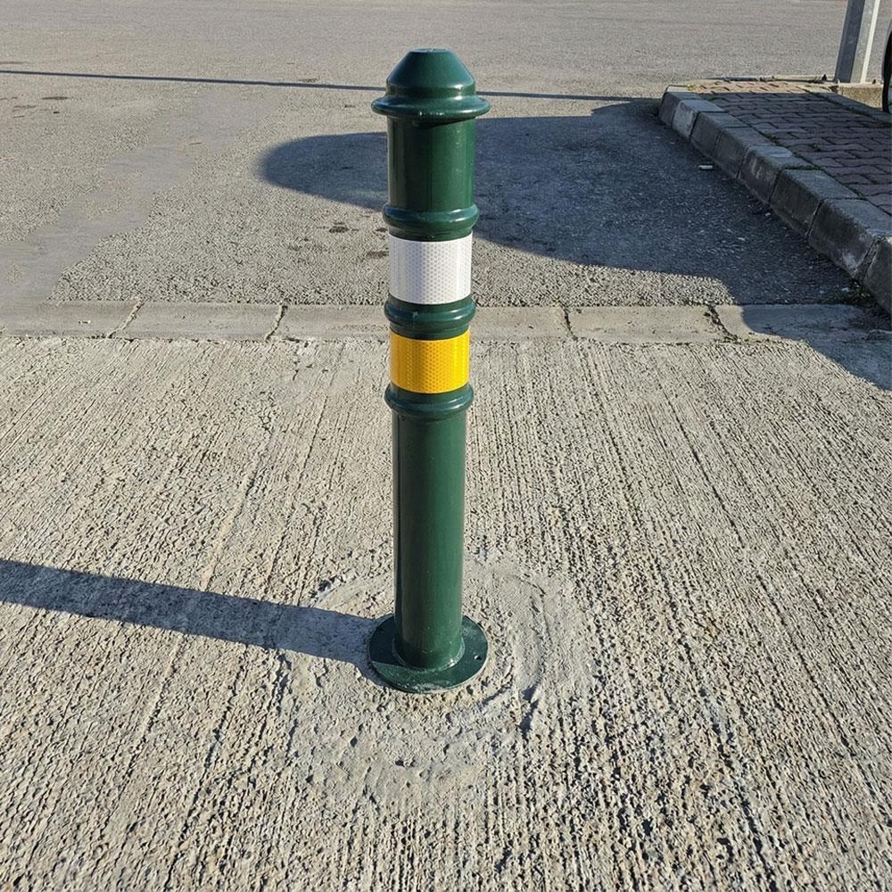 Çıkan Tip Ankrajlı Otopark Direği 75 cm | Yeşil Bariyer