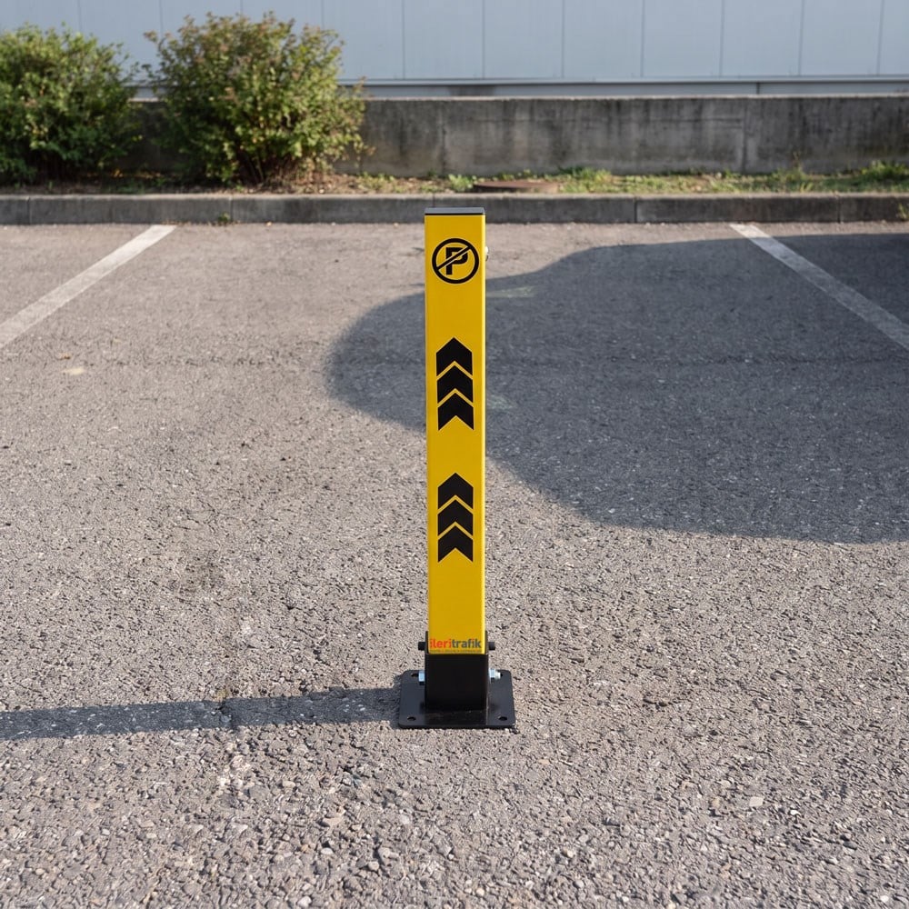 Kilitli Otopark Direği 75 cm | Dahili Kilitli Yatar Park Bariyeri