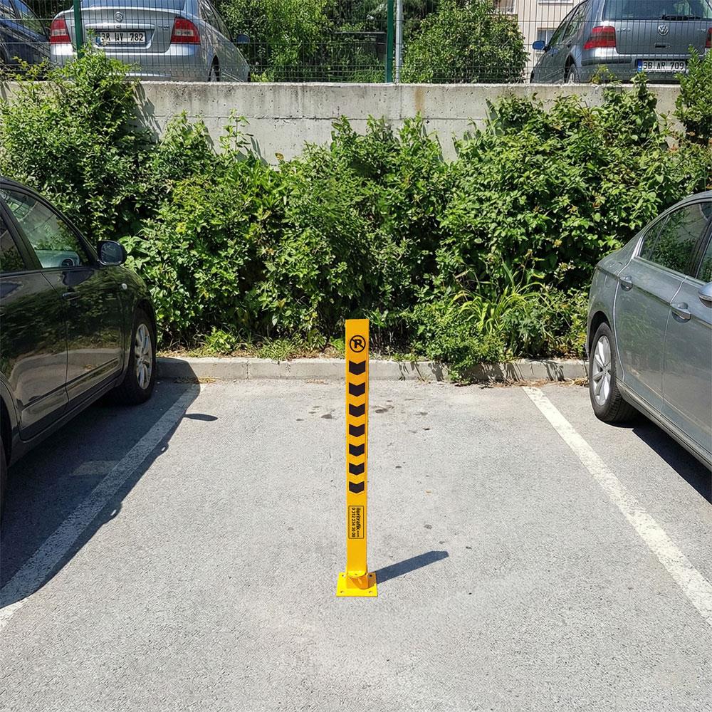 Kilitli Yatar Otopark Bariyeri 75 cm – Katlanır Park Direği