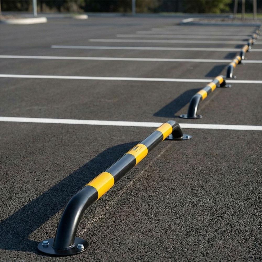 200 cm Siyah Metal Otopark Araç Stoperi | Park Demiri