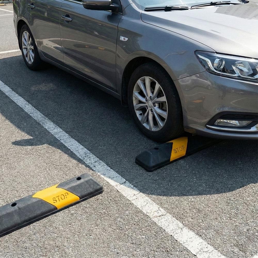 110 cm Plastik Araç Stoperi | Siyah-Sarı Park Ayırıcı