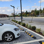 190 cm Plastik Araç Stoperi | Siyah-Sarı Tam Boy Otopark Ayırıcı