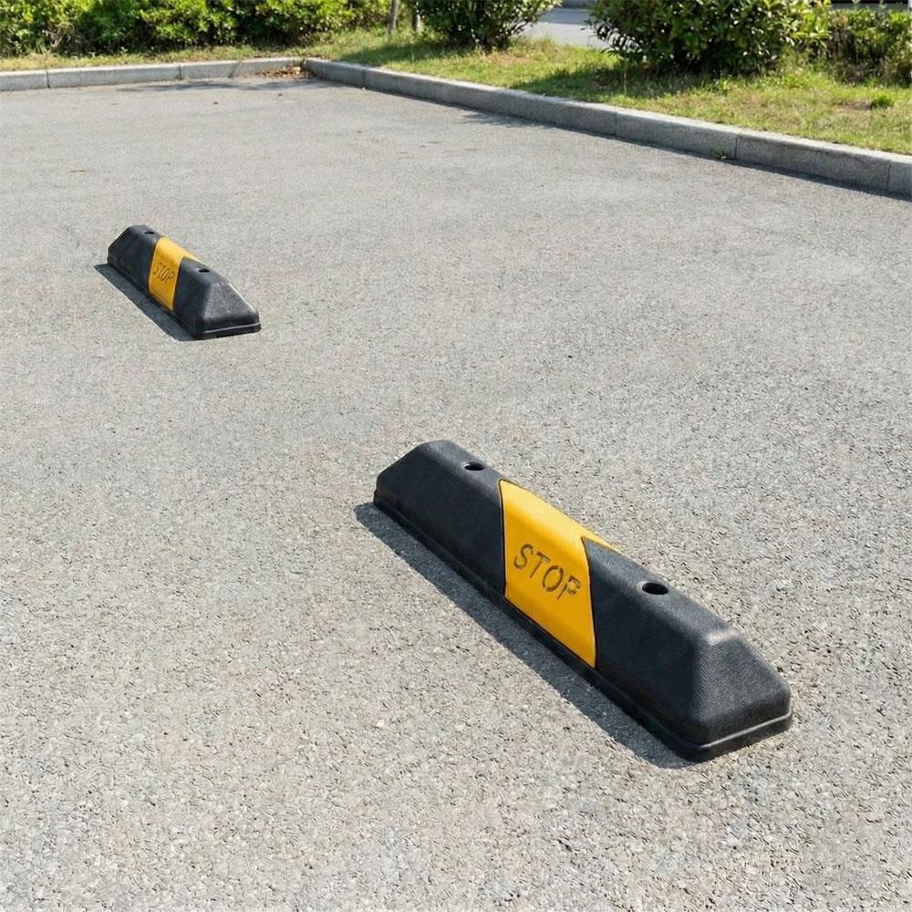 60 cm Plastik Araç Stoperi | Siyah-Sarı Otopark Ayırıcı