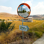 60 cm Trafik Güvenlik Aynası | Sarı-Siyah Akrilik Otopark Aynası