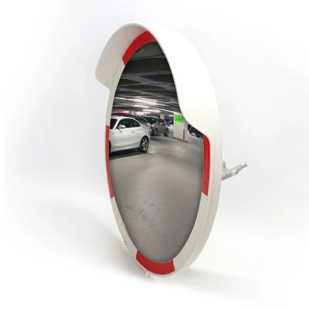 80 cm Trafik Güvenlik Aynası | Kırmızı Beyaz Akrilik Otopark Aynası