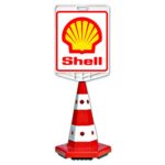 Shell Logo Çift Taraf Baskı Trafik Koni Seti Trafik Dubası-12301 TK A SET13