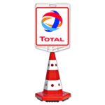 Total Logo Çift Taraf Baskı Trafik Koni Seti Trafik Dubası-12301 TK A SET17