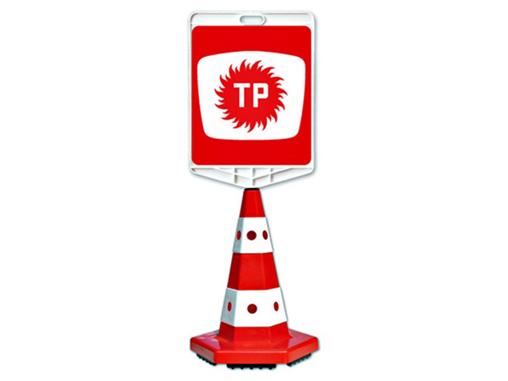 TP Logo Çift Taraf Baskı Trafik Koni Seti Trafik Dubası-12301 TK A SET12