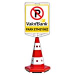 Vakıfbank Logo Çift Taraf Baskı Trafik Koni Seti Trafik Dubası-12301 TK A SET18