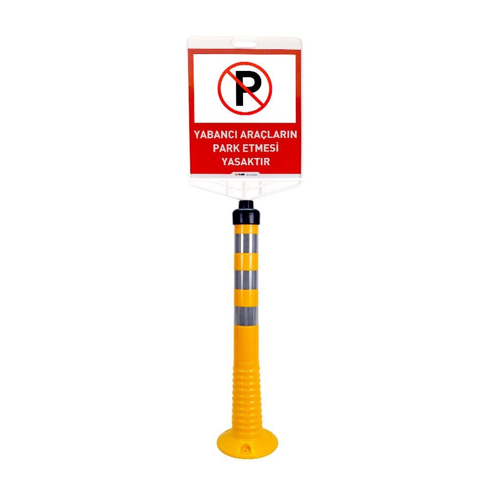 Yabancı Araçların Park Etmesi Yasaktır Çift Taraf Baskı Sarı Delinatör Seti-12242 UB R+DKDRTGN-1318